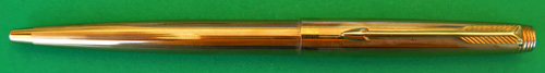 PARKER 75 CAP ACTUATED BALLPOINT WITH GOLD PLATED CAP, BARREL AND TRIM